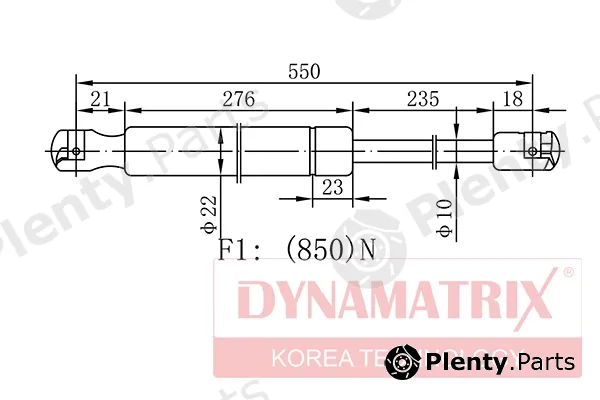 Dynamatrix DGS1976BP — Gas Spring, boot/cargo area