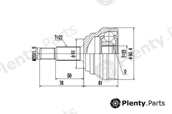 Dynamatrix DCV803031 — Joint Kit, drive shaft