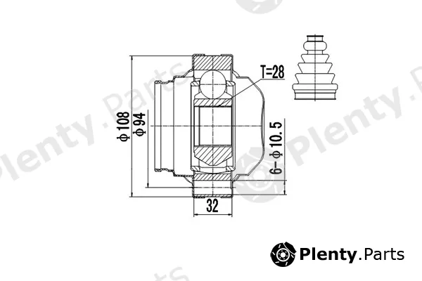 Dynamatrix DCV661041 — Joint Kit, drive shaft