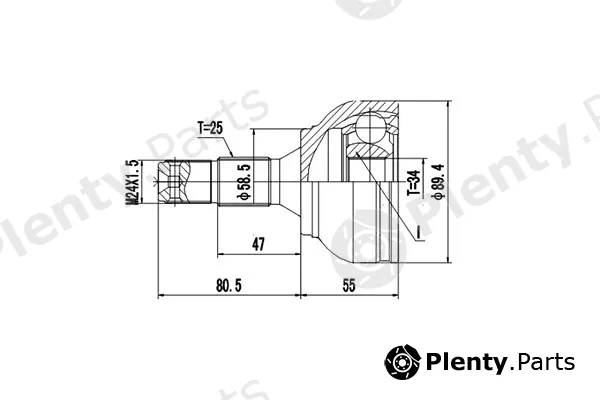 Dynamatrix DCV810028 — Joint Kit, drive shaft