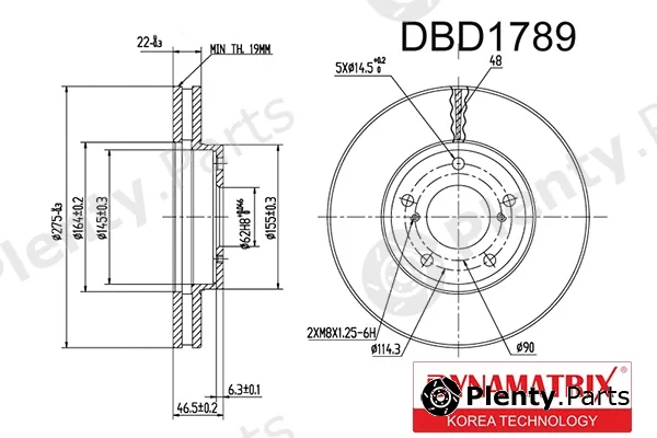 Dynamatrix DBD1789 — Brake Disc