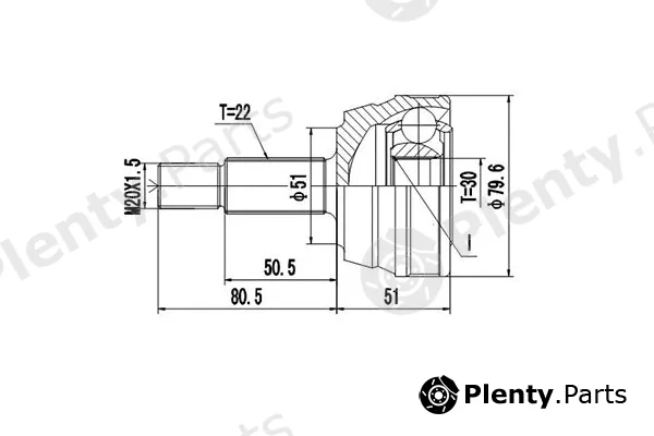 Dynamatrix DCV803007 — Joint Kit, drive shaft