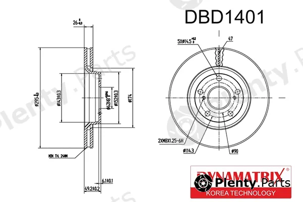 Dynamatrix DBD1401 — Brake Disc