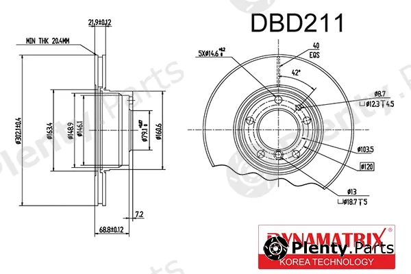 Dynamatrix DBD211 — Brake Disc