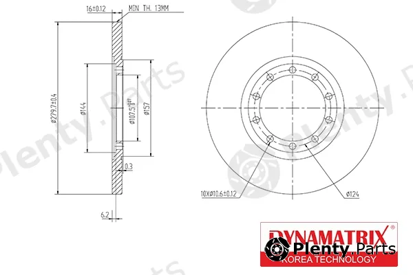 Dynamatrix DBD1537 — Brake Disc