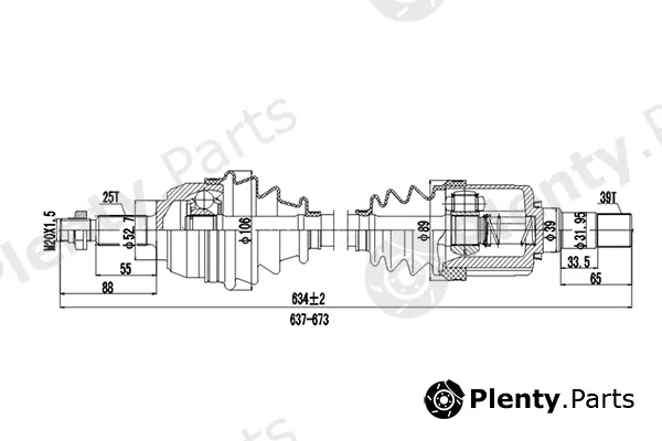 Dynamatrix DDS299201 — Drive Shaft