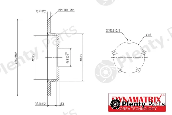 Dynamatrix DBD1226 — Brake Disc