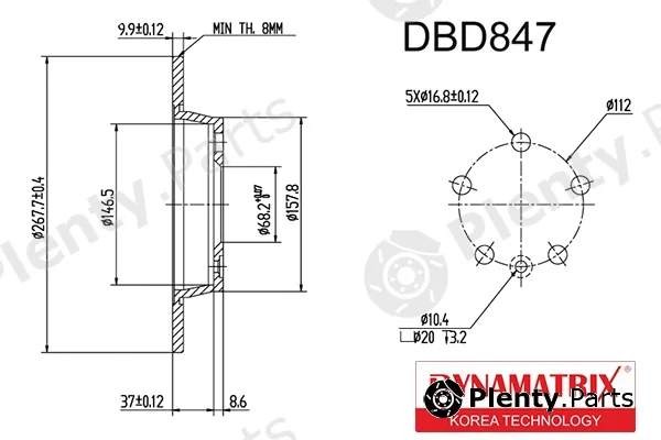 Dynamatrix DBD847 — Brake Disc