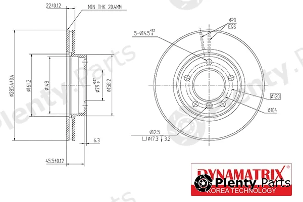 Dynamatrix DBD258 — Brake Disc