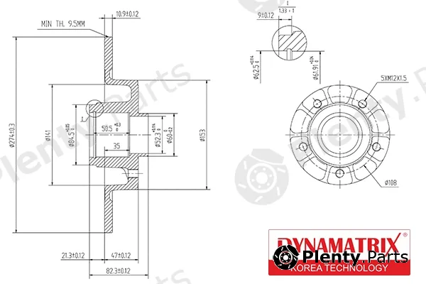 Dynamatrix DBD1569 — Brake Disc