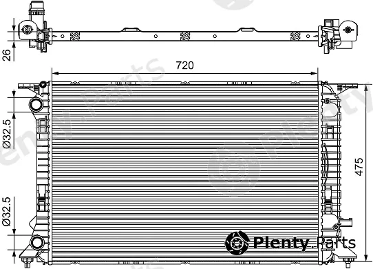Valeo Mx 735471 — Radiator, engine cooling