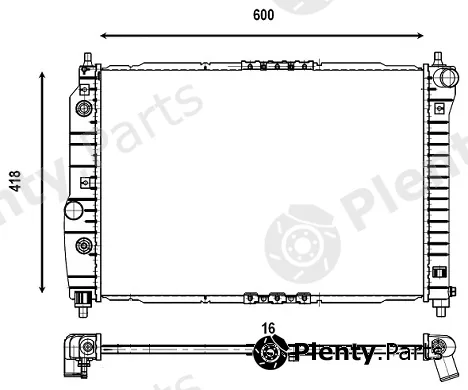 Valeo Mx 376166 — Radiator, engine cooling
