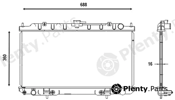 Valeo Mx 376082 — Radiator, engine cooling