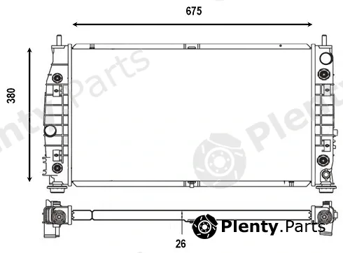 Valeo Mx 555882 — Radiator, engine cooling