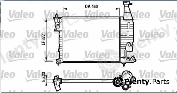 Valeo Mx 732564 — Radiator, engine cooling