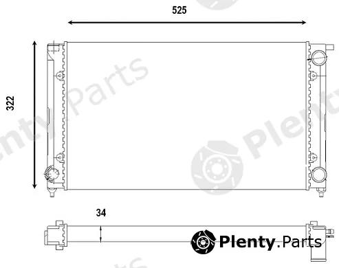 Valeo Mx 555843 — Radiator, engine cooling