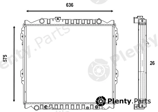 Valeo Mx 376057 — Radiator, engine cooling