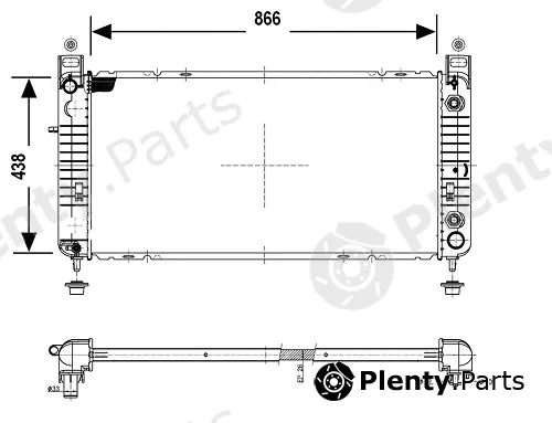 Valeo Mx 700774 — Radiator, engine cooling