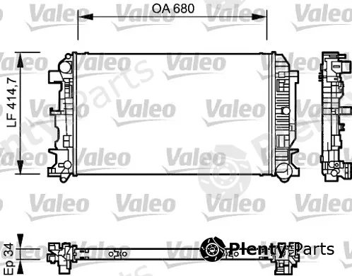 Valeo Mx 735084 — Radiator, engine cooling