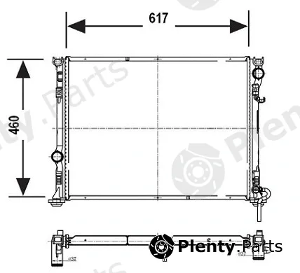 Valeo Mx 700787 — Radiator, engine cooling
