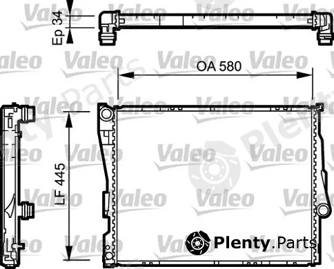 Valeo Mx 734276 — Radiator, engine cooling