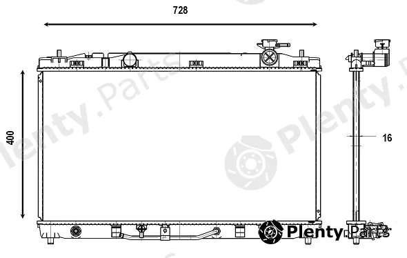 Valeo Mx 376163 — Radiator, engine cooling
