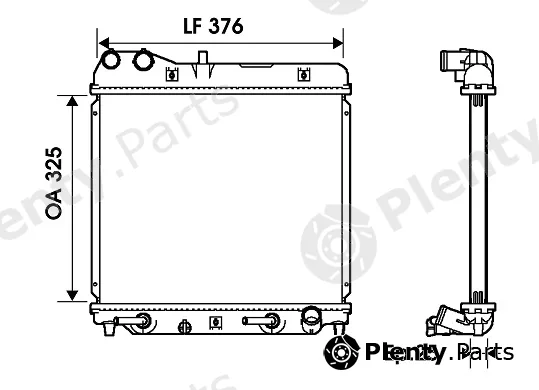 Valeo Mx 734218 — Radiator, engine cooling