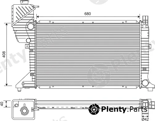 Valeo Mx 734689 — Radiator, engine cooling