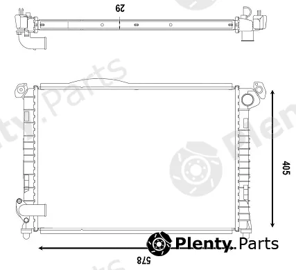 Valeo Mx 734327 — Radiator, engine cooling