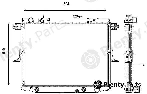 Valeo Mx 376153 — Radiator, engine cooling