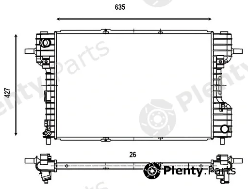 Valeo Mx 376156 — Radiator, engine cooling