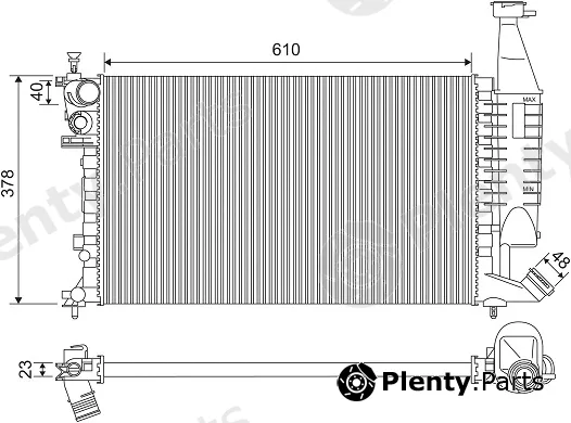 Valeo Mx 732563 — Radiator, engine cooling