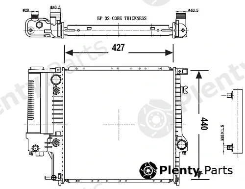 Valeo Mx 376026 — Radiator, engine cooling