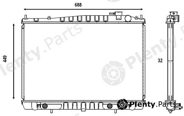 Valeo Mx 376101 — Radiator, engine cooling