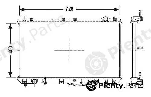 Valeo Mx 700765 — Radiator, engine cooling