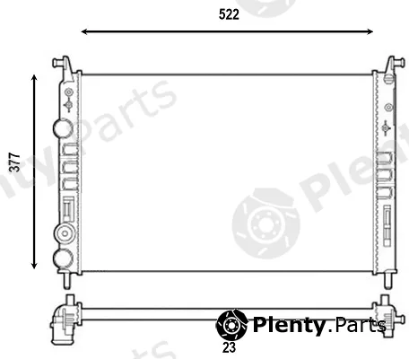 Valeo Mx 732353R — Radiator, engine cooling