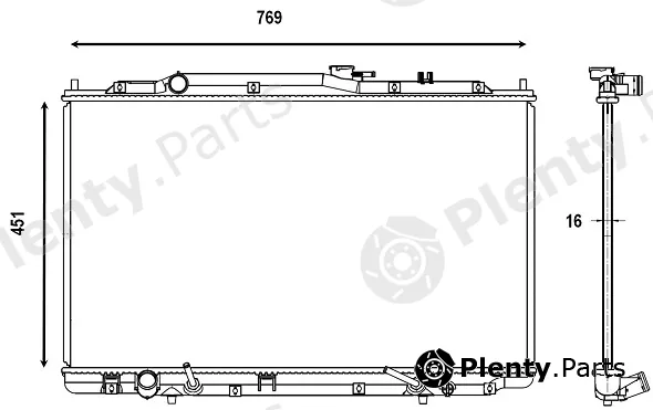 Valeo Mx 376072 — Radiator, engine cooling