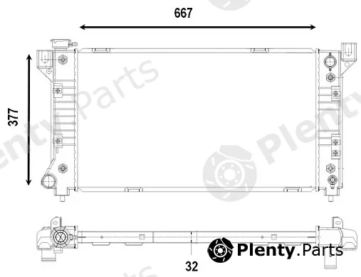 Valeo Mx 555849 — Radiator, engine cooling