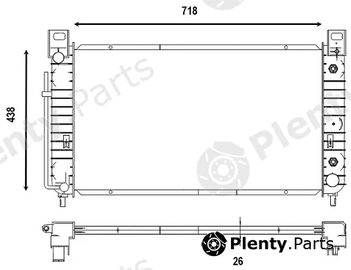 Valeo Mx 376086 — Radiator, engine cooling