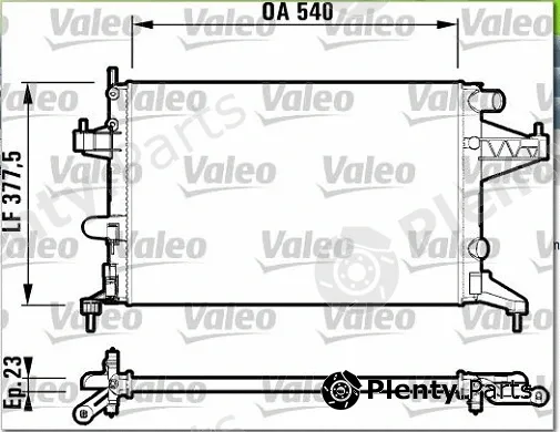 Valeo Mx 732826 — Radiator, engine cooling