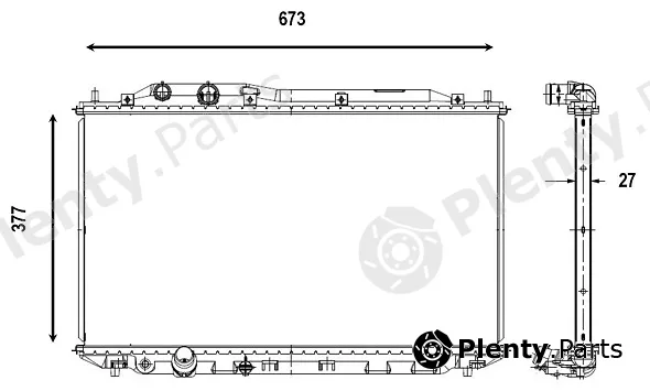 Valeo Mx 876007 — Radiator, engine cooling