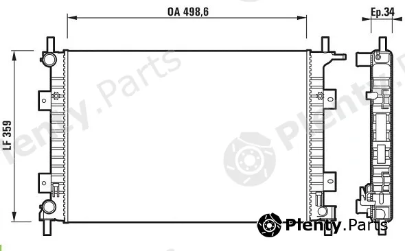 Valeo Mx 555819 — Radiator, engine cooling
