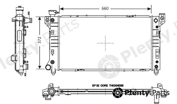 Valeo Mx 376014 — Radiator, engine cooling