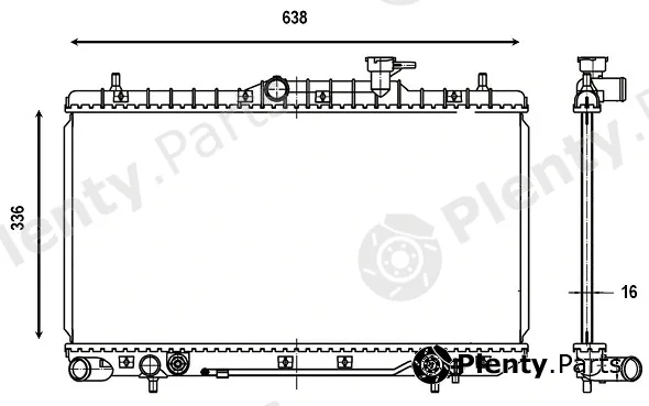 Valeo Mx 376129 — Radiator, engine cooling