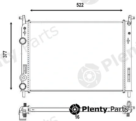 Valeo Mx 555719 — Radiator, engine cooling