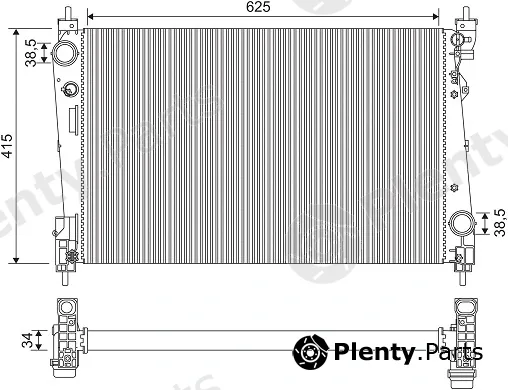 Valeo Mx 735041 — Radiator, engine cooling
