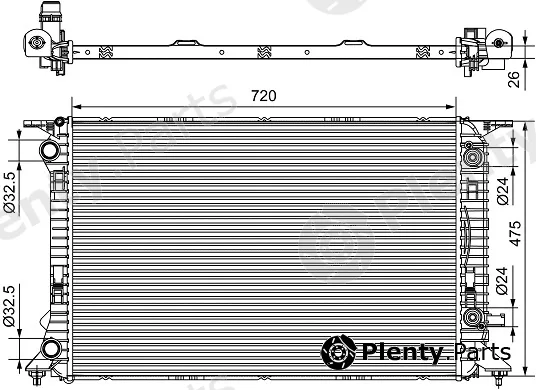 Valeo Mx 735472 — Radiator, engine cooling