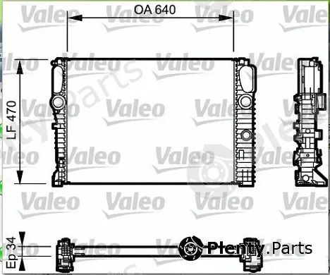 Valeo Mx 732849 — Radiator, engine cooling