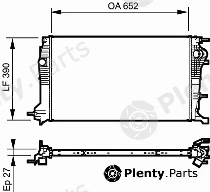 Valeo Mx 735182 — Radiator, engine cooling