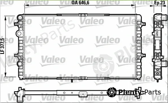 Valeo Mx 732698 — Radiator, engine cooling